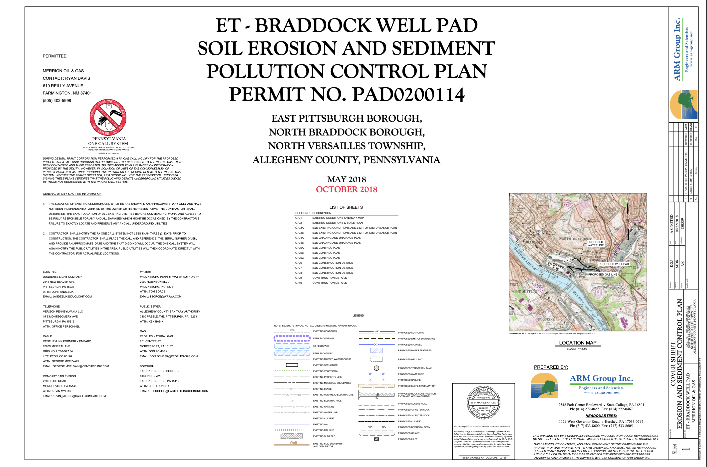 Braddock Well Pad Soil Erosion and Sediment Pollution Control Plan