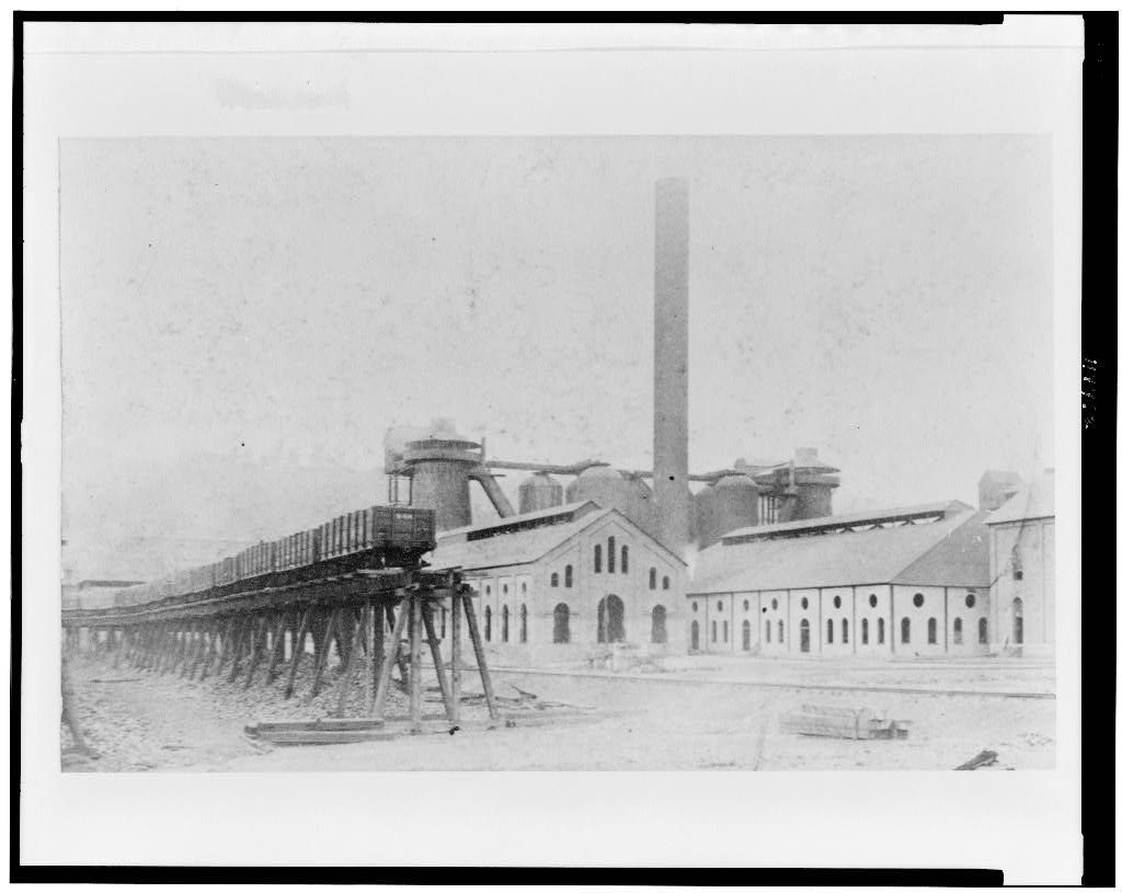 F and G Blast Furnaces, Edgar Thomson Steel Works, Bessemer, Pennsylvania, 1886